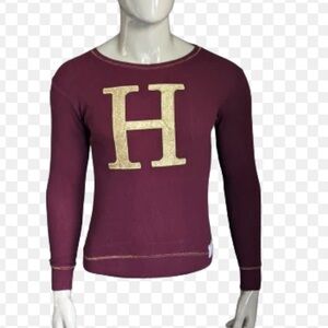 Harry Potter Burgundy Long-Sleeve Top with Gold H
